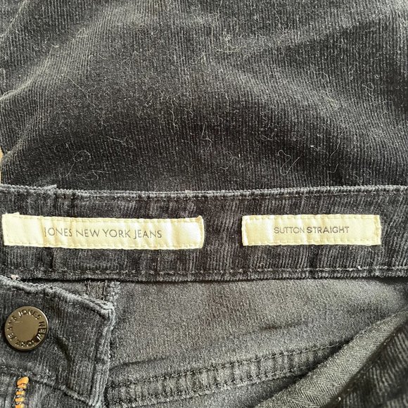 Black Sutton Straight Corduroy Pants - Picture 5 of 14